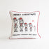 Christmas Stick Figure Cushion - 5 People/Pets